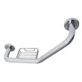 Kingston Brass GBS141012CS1 10" x 12" Angled Grab Bar with Soap Holder, Polished Stainless Steel GBS141012CS1